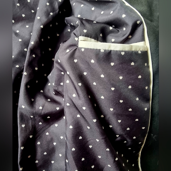 Dalia Single Breasted Heart Lined Black Blazer Jacket - Picture 7 of 12